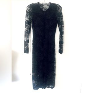 Black lace lined dress